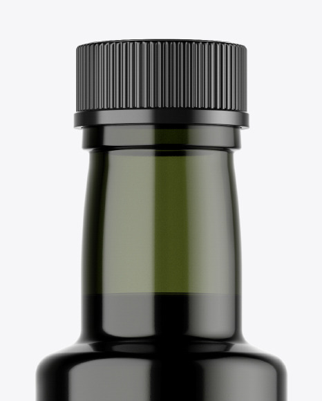 Green Glass Vinegar Bottle Mockup