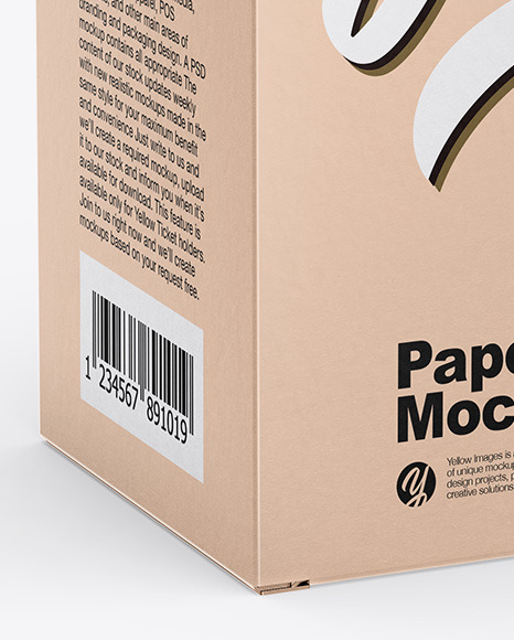 Kraft Paper Box Mockup