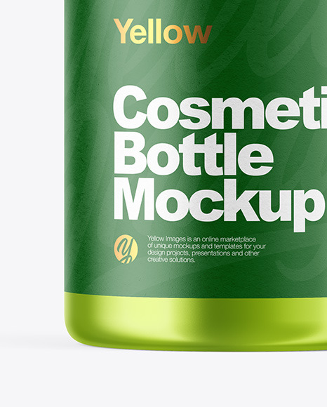 Metallic Cosmetic Bottle Mockup