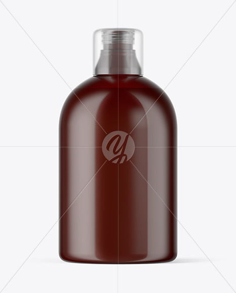 Amber Cosmetic Bottle Mockup