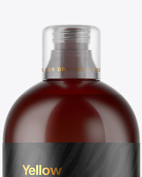 Amber Cosmetic Bottle Mockup