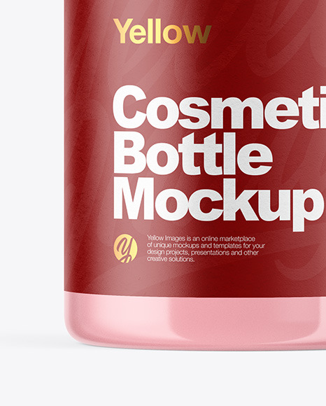 Clear Cosmetic Bottle Mockup Clear Cosmetic Bottle Mockup
