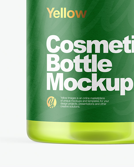 Clear Cosmetic Bottle Mockup