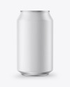 Metallic Drink Can w/ Matte Finish Mockup