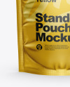 Matte Metallic Stand Up Pouch with Zipper Mockup