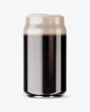 Can Shaped Glass Cup w/ Irish Stout Mockup