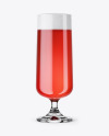 Goblet Glass with Raspberry Ale Mockup