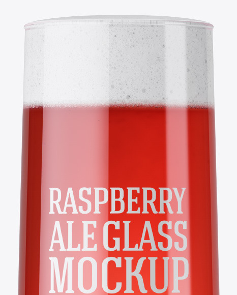 Goblet Glass with Raspberry Ale Mockup