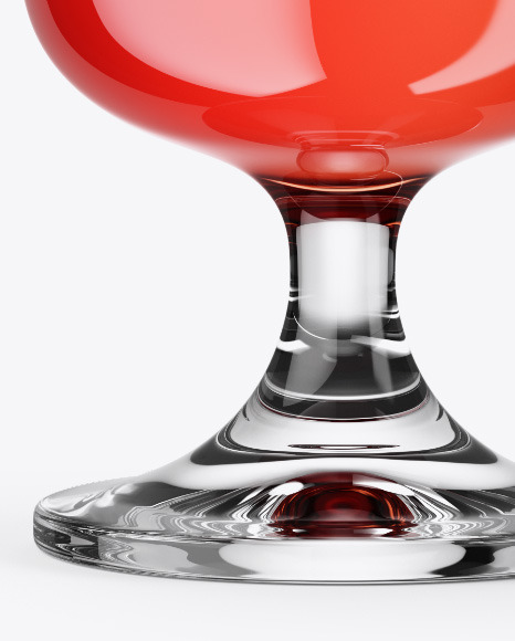 Goblet Glass with Raspberry Ale Mockup