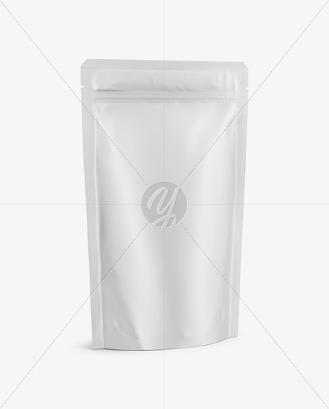 Matte Stand Up Pouch with Zipper Mockup - Half Side View