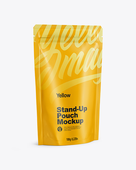 Matte Stand Up Pouch with Zipper Mockup - Half Side View - Stand+Up+Pouch+with+Zipper+Mockup+Set+in+Packaging+Mockups+...