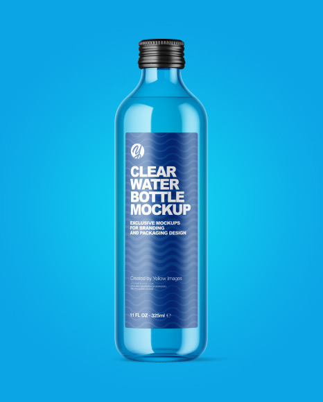 Clear Water Bottle Mockup