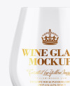 Empty Wine Glass Mockup