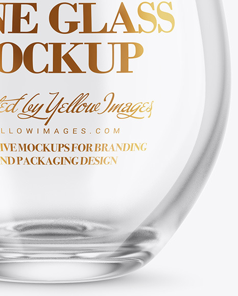 Empty Wine Glass Mockup