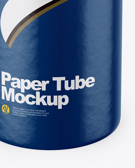 Glossy Paper Tube Mockup