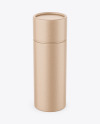 Kraft Paper Tube Mockup - Front View (High-Angle Shot)