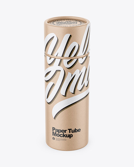 Kraft Paper Tube Mockup - Front View (High-Angle Shot) - Kraft+Tube+Mockup+-+Front+View+(High-Angle+Shot)+-+Matte+Tube+Mockup+-+Front+View+(High-Angle+...