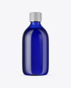 Blue Glass Oil Bottle Mockup