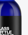 Blue Glass Oil Bottle Mockup