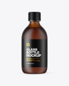Frosted Amber Glass Oil Bottle Mockup