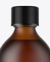 Frosted Amber Glass Oil Bottle Mockup