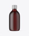 Frosted Dark Amber Glass Oil Bottle Mockup