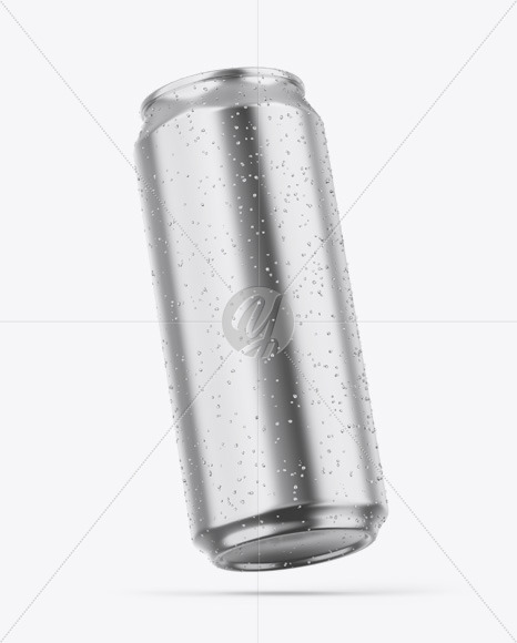 Glossy Metallic Can Mockup