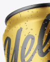 Matte Metallic Can Mockup