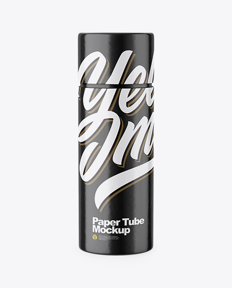 Glossy Paper Tube Mockup