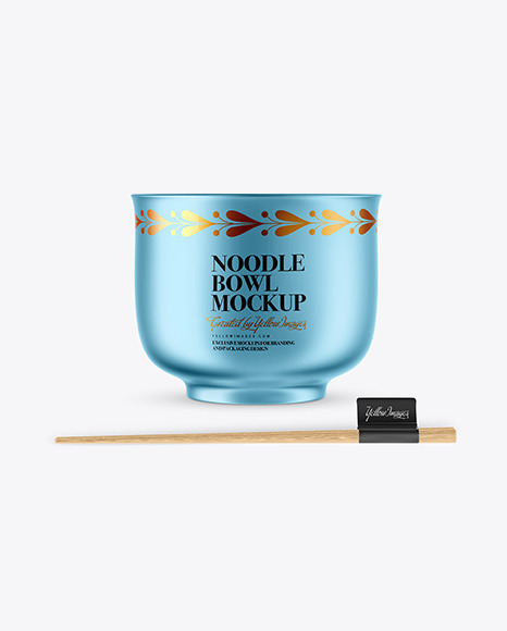 Metallic Noodle Bowl Mockup