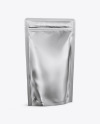 Metallic Stand Up Pouch with Zipper Mockup - Half Side View