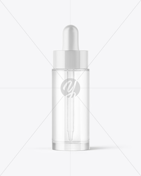 Clear Glass Dropper Bottle Mockup