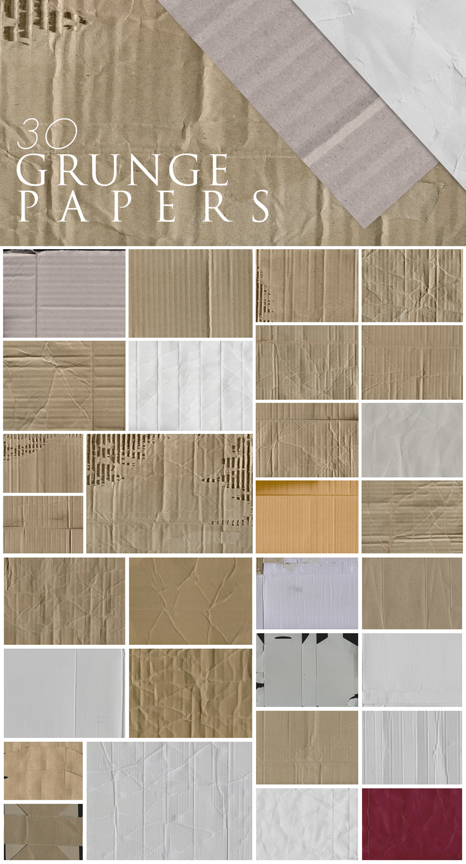 90 Cardboard Paper Textures