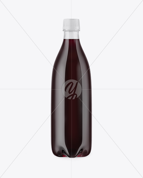 Clear PET Bottle with Dark Drink Mockup