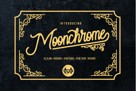 Moonchrome Family Script - Opentype ligatures