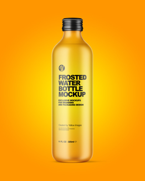 Frosted Water Bottle Mockup