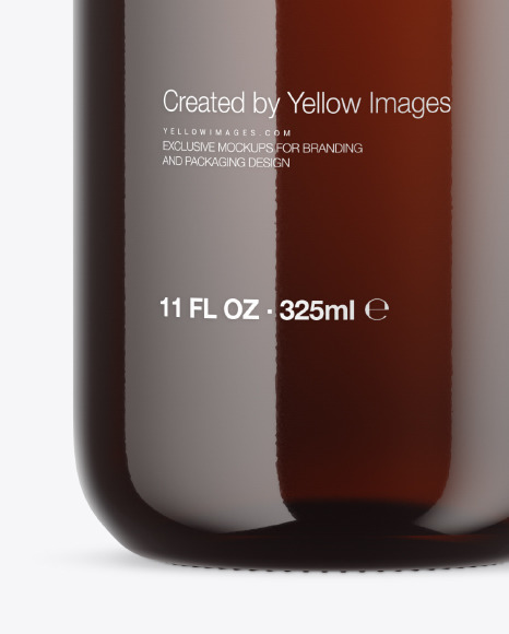 Amber Water Bottle Mockup