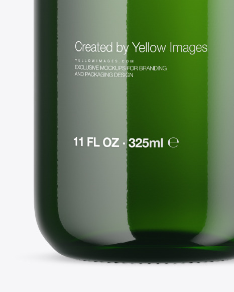 Green Water Bottle Mockup