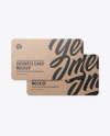 Kraft Business Cards Mockup