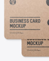 Kraft Business Cards Mockup