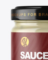 Clear Glass Jar with Tar Tar Sauce Mockup