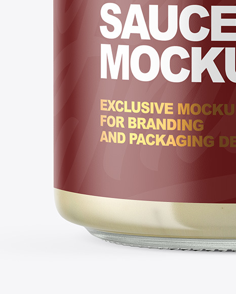 Clear Glass Jar with Tar Tar Sauce Mockup