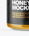 Clear Glass Jar with Honey Mockup