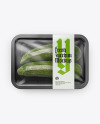 Plastic Tray With Green Zucchini Mockup