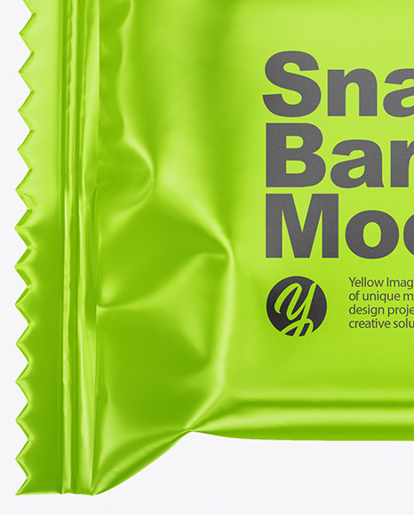 Glossy Snack Bar Mockup