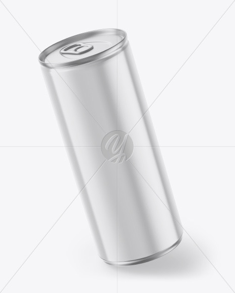 Metallic Drink Can w/ Glossy Finish Mockup