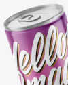 Metallic Drink Can w/ Glossy Finish Mockup