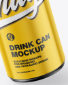 Metallic Drink Can w/ Glossy Finish Mockup