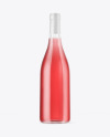 Clear Glass Pink Wine Bottle Mockup