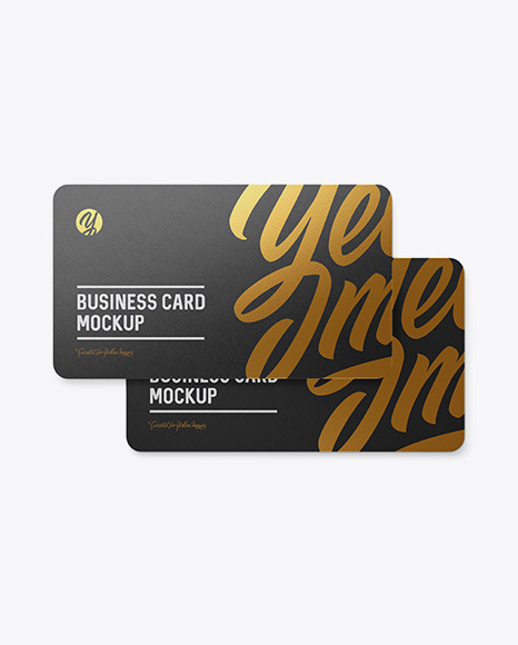 Textured Business Cards Mockup